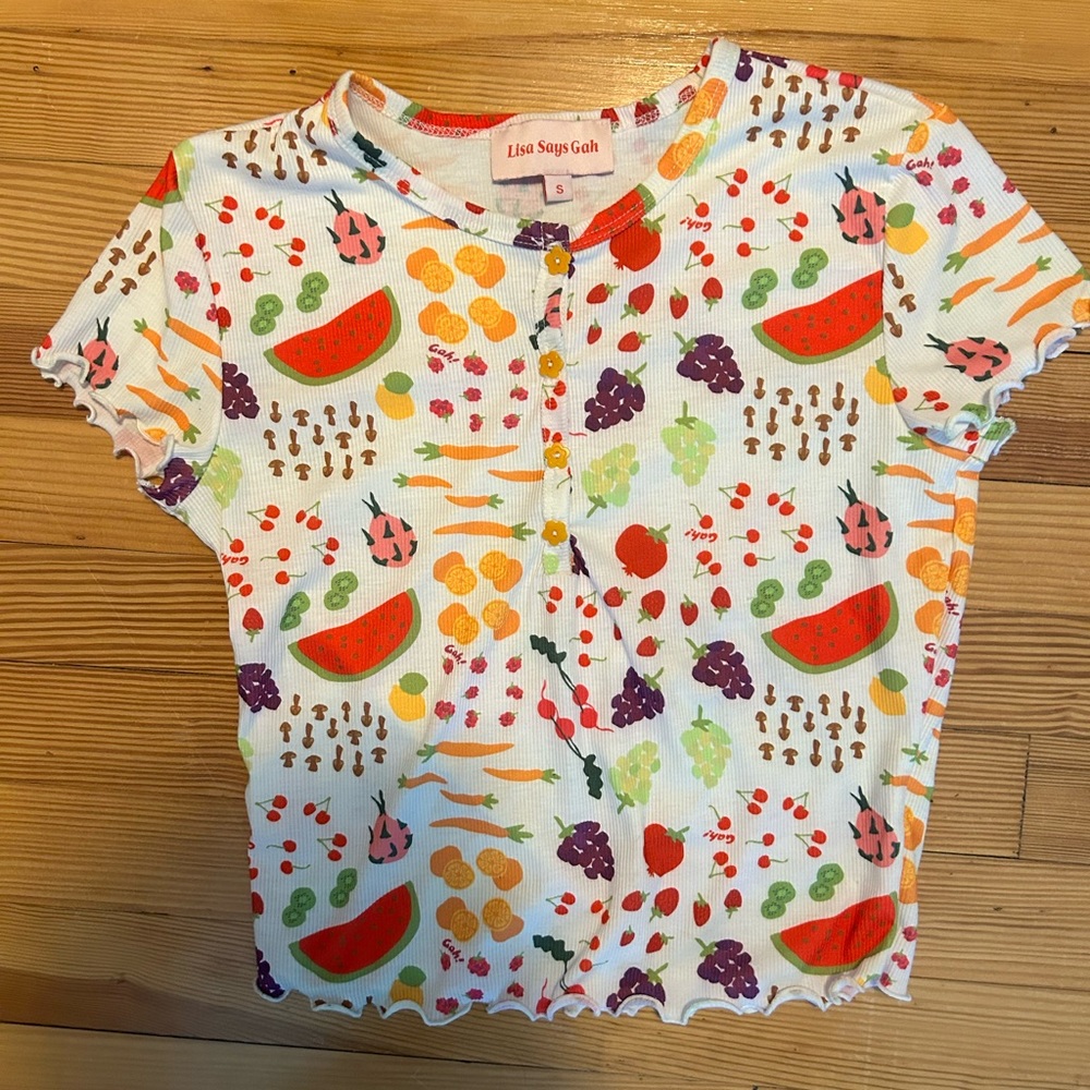 Lisa Says Gah fruits and veggies shirt